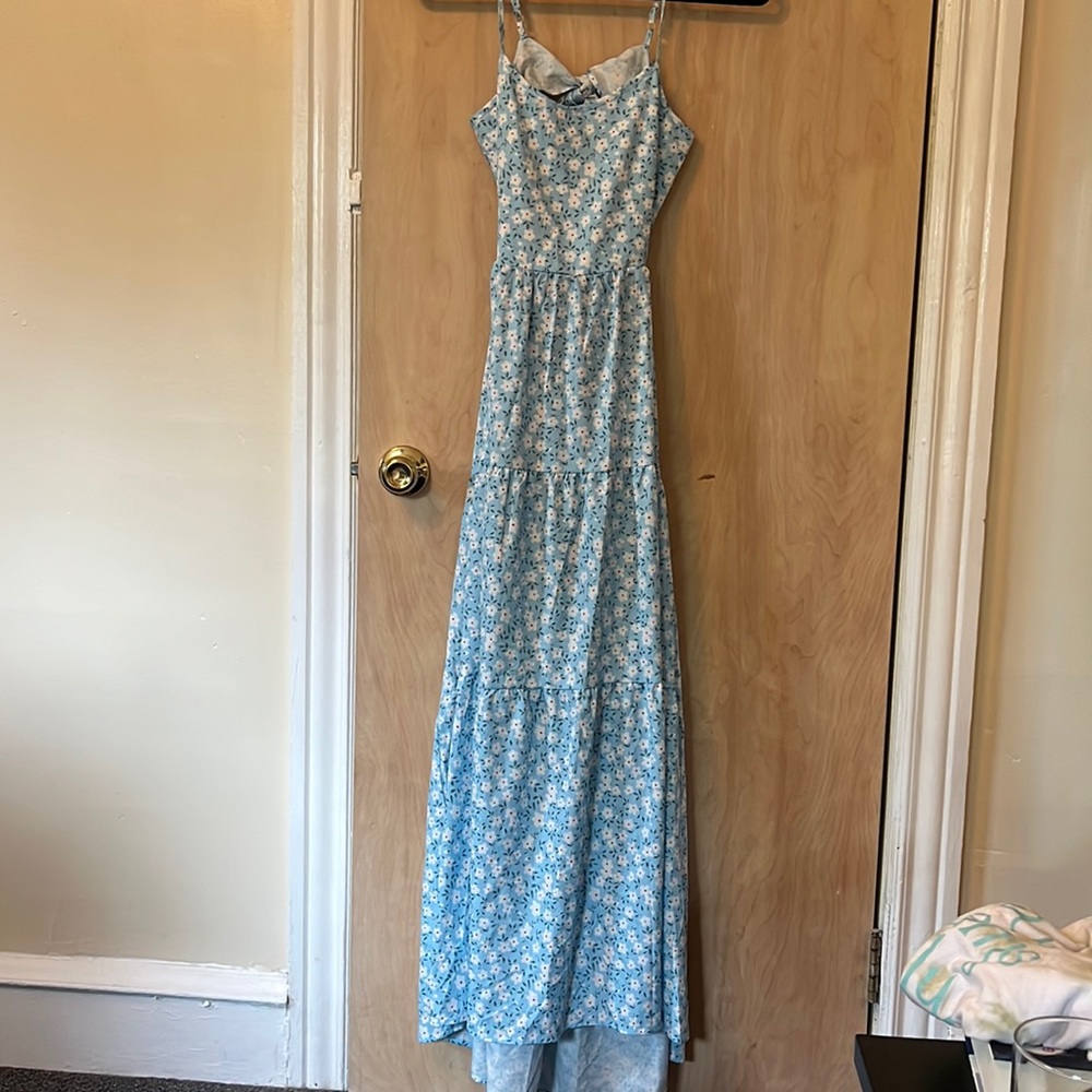 Summer maxi dress open back